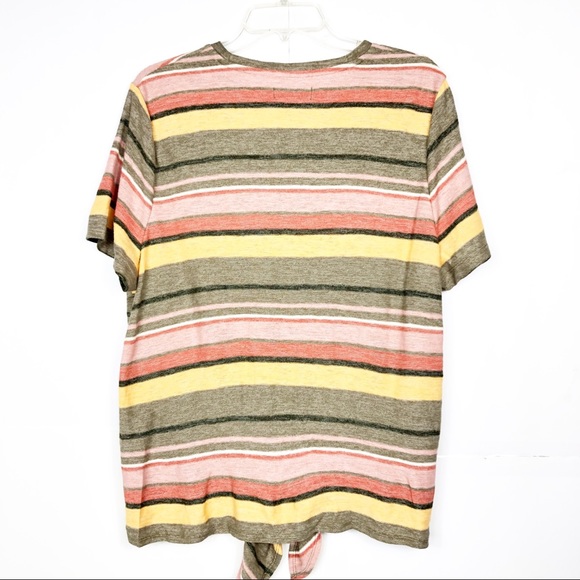 Madewell |Modern Plus Size Tie Front Kieran Stripe - Picture 4 of 6